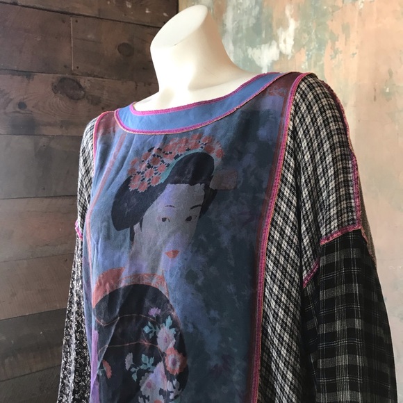 Surya II tunic artsy funky festival multi pattern - Picture 5 of 6